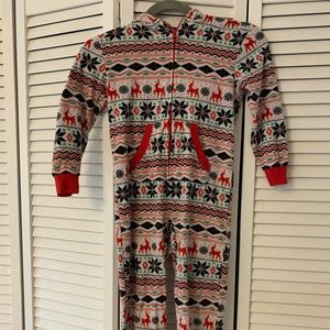 Wondershop one piece hoodie pajamas